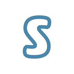 S Webbing Tape Letter Logo Icon Design