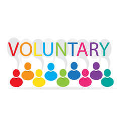 Voluntary people logo vector design