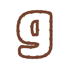 G Wood Letter Logo Icon Design