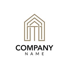 Interior design vector logo icon illustration
