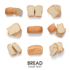 Set of wheat bread pattern