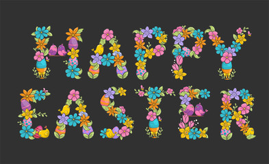 Happy Easter lettering