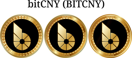Set of physical golden coin Bitcny (BITCHY)