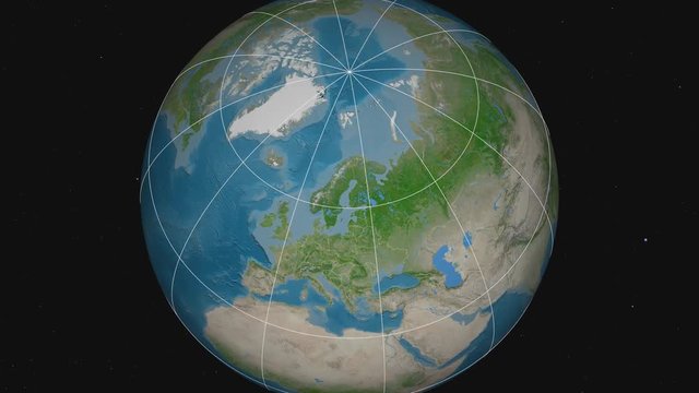 Zoom-in on Finland extruded. Satellite