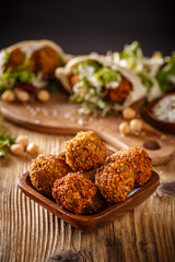 Fresh chickpeas falafel