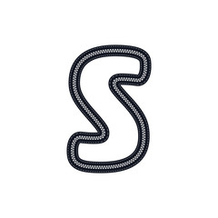 S Zipper Letter Logo Icon Design