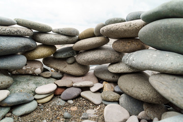 pebble stones at the beach