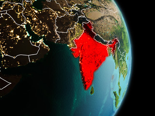 Morning over India on Earth