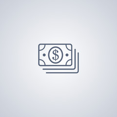 Money icon, banknote icon