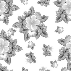 Abstract floral background. Monochrome seamless pattern. For design greeting cards, greeting card for Valentine's day, wedding, birthday, party, celebration, festival.