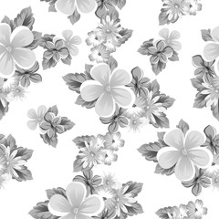 Abstract floral background. Monochrome seamless pattern. For design greeting cards, greeting card for Valentine's day, wedding, birthday, party, celebration, festival.