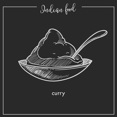 Famous spicy picant curry sauce from traditional Indian food