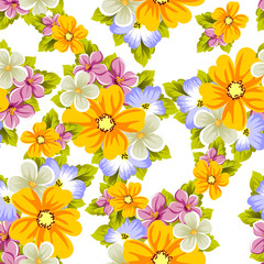 abstract background of flowers. Seamless pattern for design cards, greeting, invitation for a birthday, wedding, party, holiday, celebration. For the decoration.