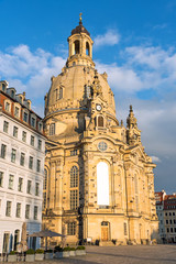 Fototapeta na wymiar The restored Church of our Lady in Dresden, Germany