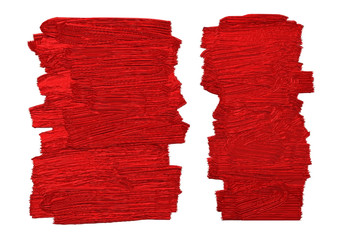Red brush stoke texture on white background vector illustration