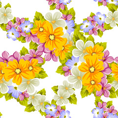 abstract background of flowers. Seamless pattern for design cards, greeting, invitation for a birthday, wedding, party, holiday, celebration. For the decoration.