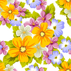 abstract background of flowers. Seamless pattern for design cards, greeting, invitation for a birthday, wedding, party, holiday, celebration. For the decoration.