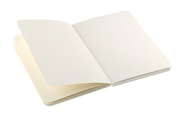 empty notepad mockup.. White paged empty notepad on  white background. open blank diary on white background. blank page of note book on white. 