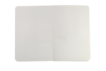 empty notepad mockup..  paged empty notepad on  white background. open blank diary on white background. blank page of note book on white. 