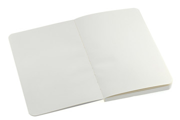 empty notepad mockup.. White paged empty notepad on  white background. open blank diary on white background.  