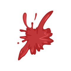 Blood splatter, splash of red ink vector Illustration on a white background