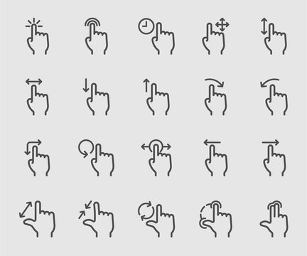 Gesture line icon