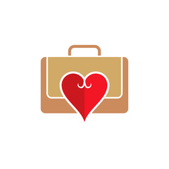 Love Job Logo Icon Design