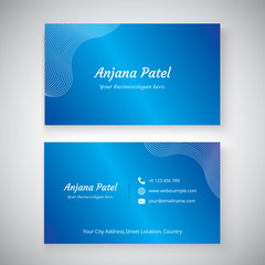 Fototapeta premium Business card design layout template with modern pattern