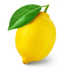 Foto op Plexiglas lemon fruit with leaf © Maks Narodenko