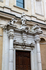 Fragment of an old house in Verona. Italia 06.05,2017
