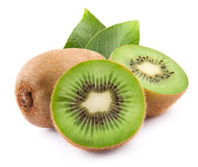 kiwi with leaves