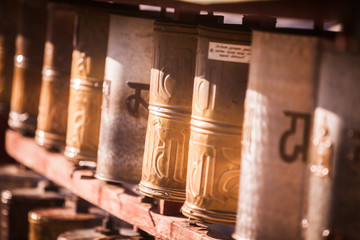 Buddhist prayer drums