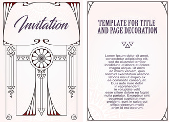 Vector template. Poppy border