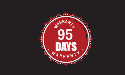 Fototapeta na wymiar 95 days warranty icon vintage rubber stamp guarantee
