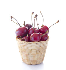 cherries isolated on white background