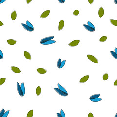 Vector illustration of seamless abstract flower pattern