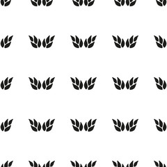 Ornamental seamless floral ethnic black and white pattern