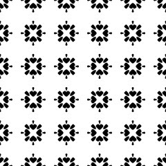 Black and White Seamless Ethnic Pattern. Vintage, Grunge, Abstract Tribal Background for Surface Design