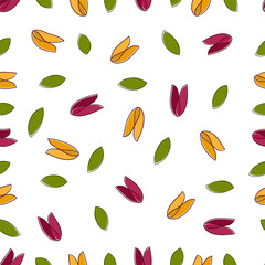 Vector illustration of seamless abstract flowers pattern