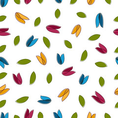 Vector illustration of seamless abstract flowers pattern