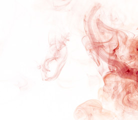 Red smoke on white background