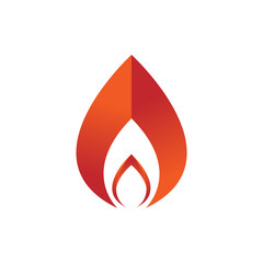 Geometric Shape Fire Flames Element Emblem Symbol