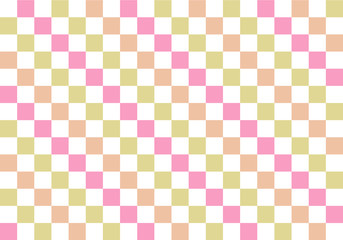 Seamless background pattern with pink and yellow lined  squares