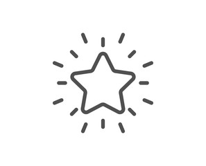 Rank star line icon. Success reward symbol. Best result sign. Quality design element. Editable stroke. Vector
