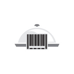 Barcode Food Logo Icon Design