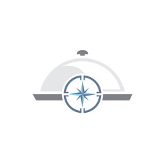 Compass Food Logo Icon Design