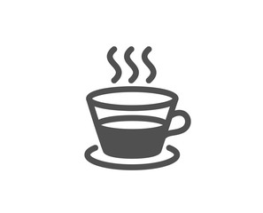 Coffee and Tea simple icon. Hot drink sign. Fresh beverage symbol. Quality design elements. Classic style. Vector