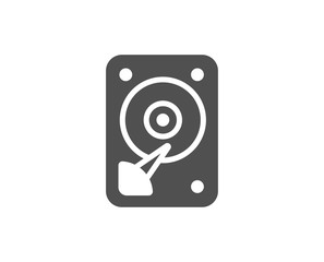 HDD icon. Hard disk storage sign. Hard drive memory symbol. Quality design elements. Classic style. Vector