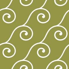 Olive green and white geometric seamless pattern