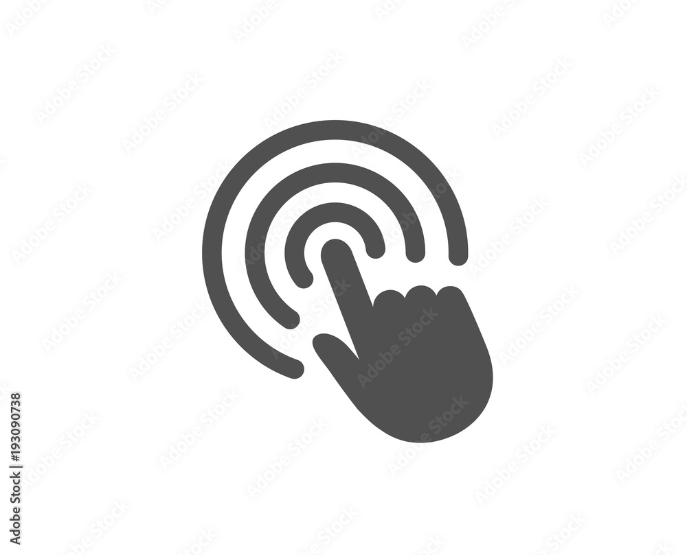 Poster hand click simple icon. finger touch sign. cursor pointer symbol. quality design elements. classic s
